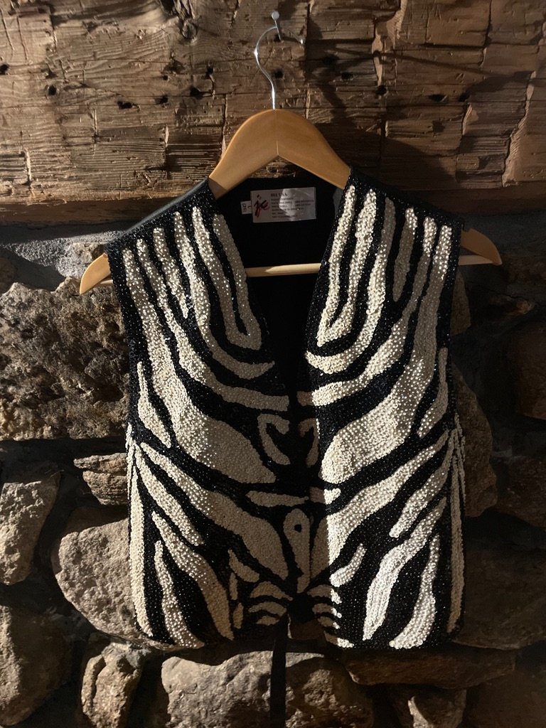 One-Of-A-Kind Sequin Zebra Vest (Ml) Made In Hong Kong, Restyled In Usa